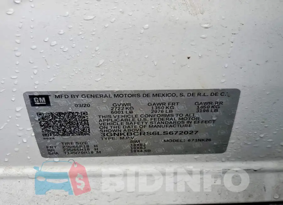 3GNKBCRS6LS672027 Photo# 12