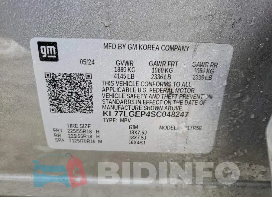 KL77LGEP4SC048247 Photo# 12