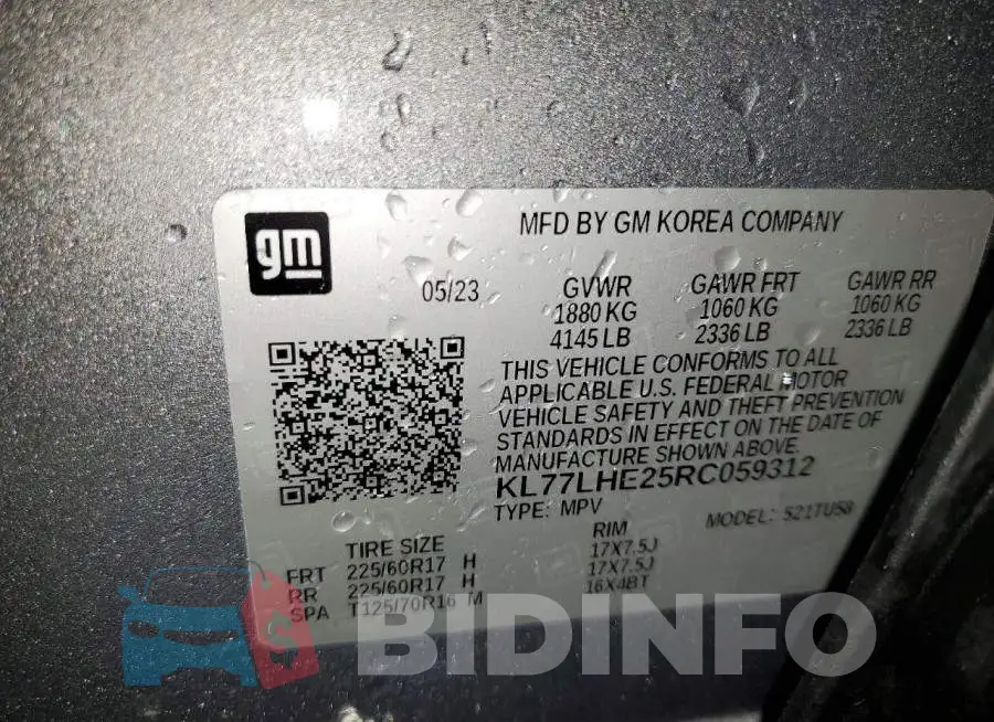 KL77LHE25RC059312 Photo# 13
