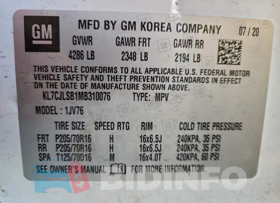 KL7CJLSB1MB310076 Photo# 12