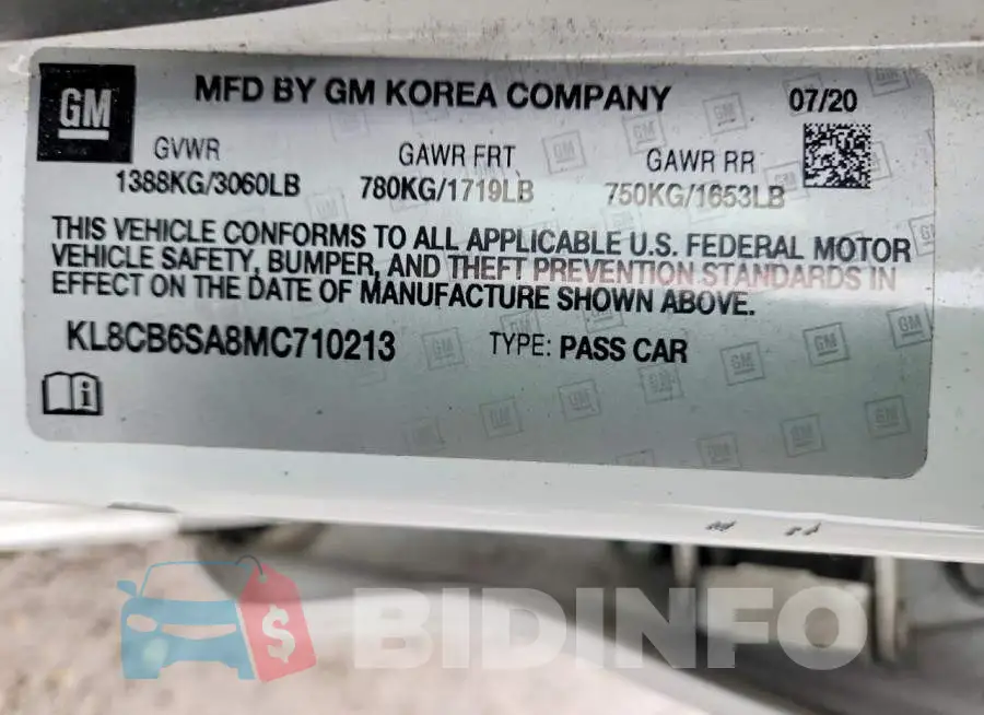 KL8CB6SA8MC710213 Photo# 12