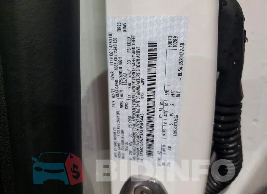1FMCU9NZ3SUB05443 Photo# 13
