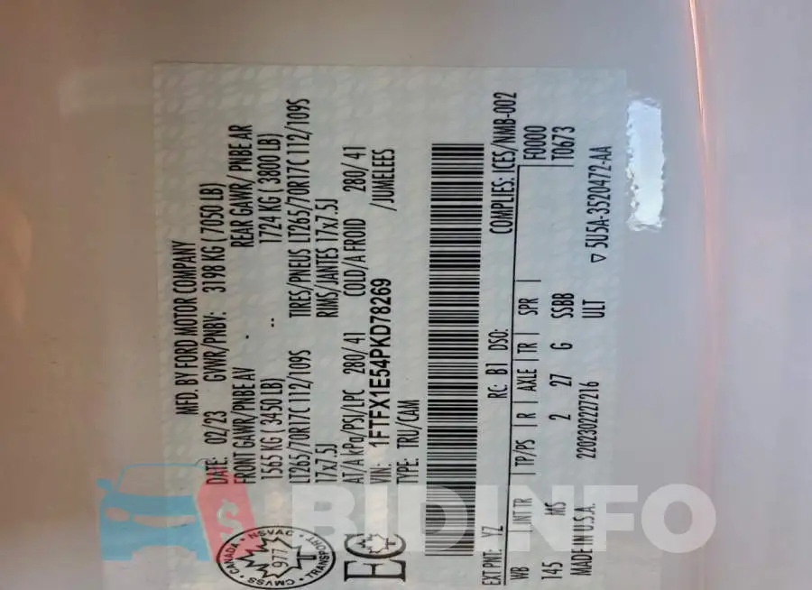 1FTFX1E54PKD78269 Photo# 12