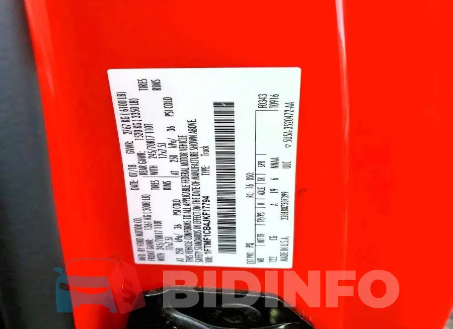 1FTMF1CB4JKF17794 Photo# 12