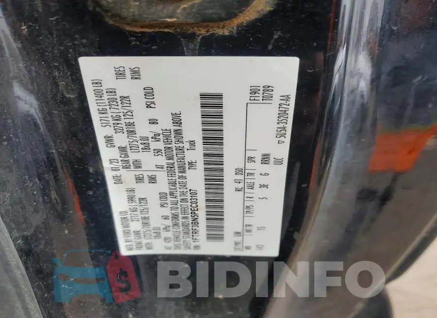 1FTRF3BN5PEC03107 Photo# 12