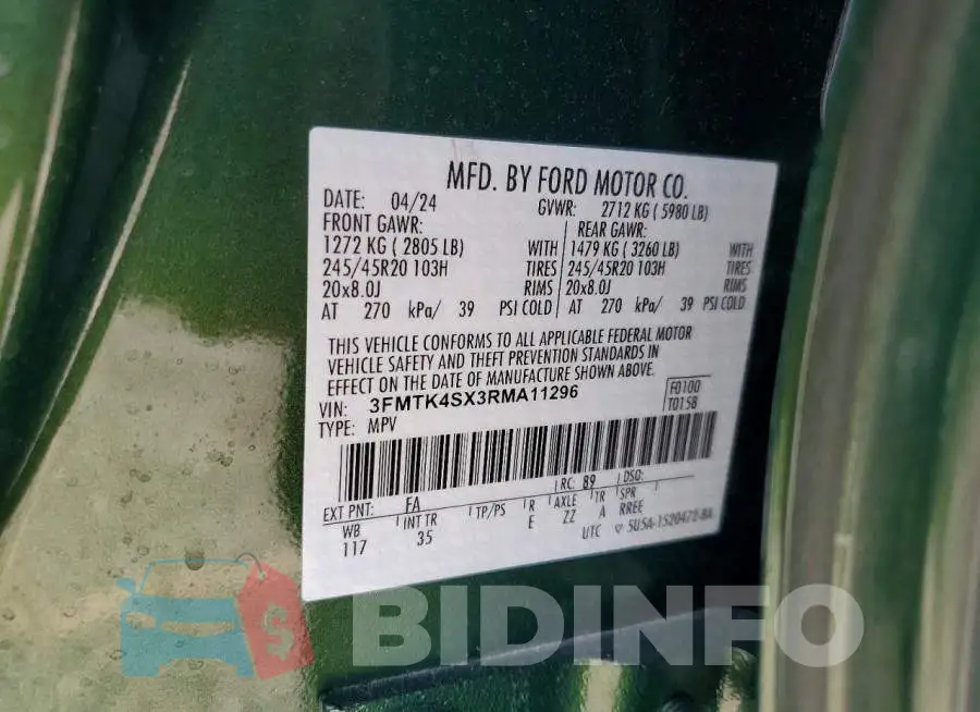 3FMTK4SX3RMA11296 Photo# 13