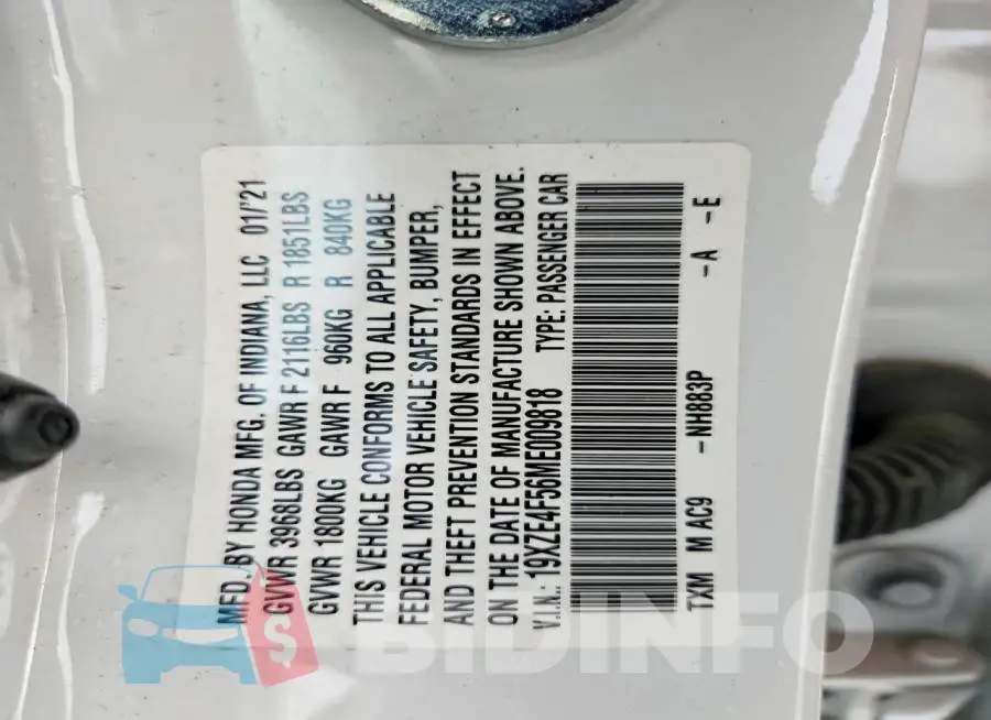 19XZE4F56ME009818 Photo# 13