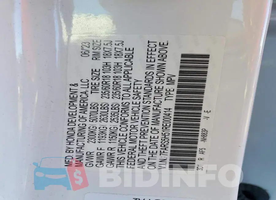 7FARS5H51RE000414 Photo# 12