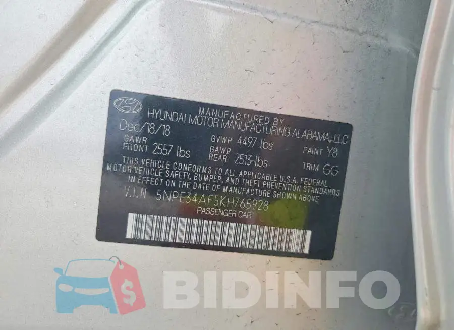 5NPE34AF5KH765928 Photo# 12