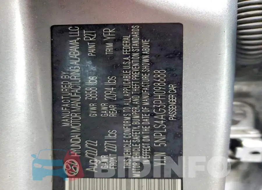 5NPLS4AG3PH098688 Photo# 12