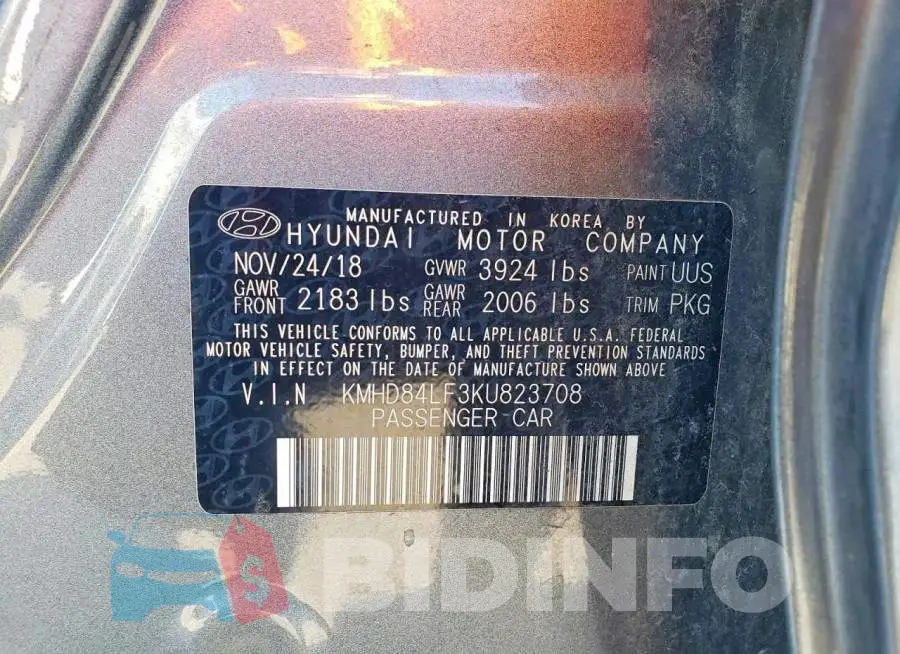 KMHD84LF3KU823708 Photo# 12