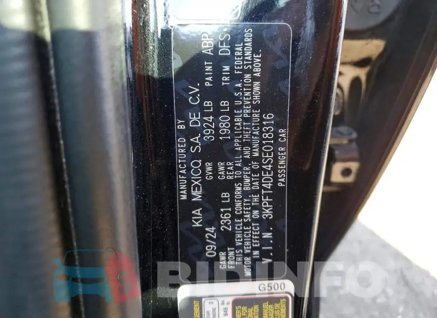 3KPFT4DE4SE018316 Photo# 12