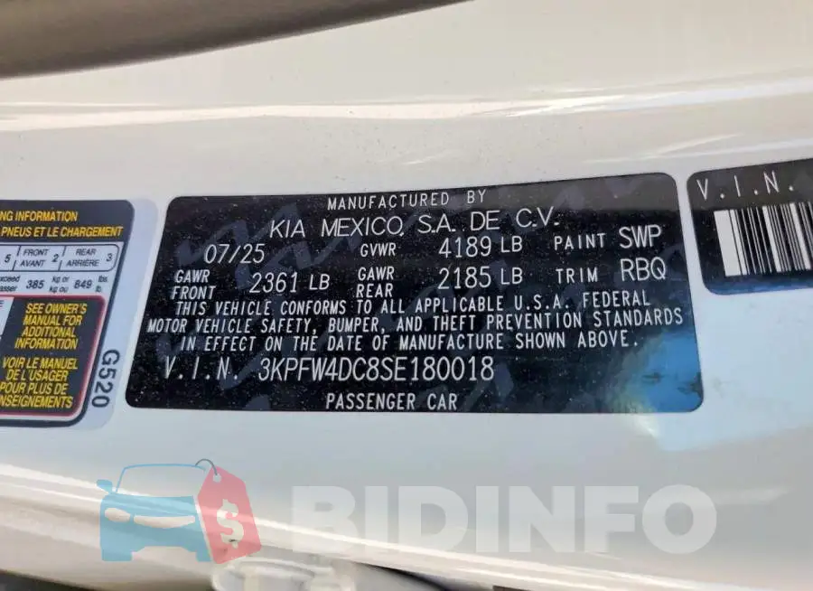 3KPFW4DC8SE180018 Photo# 13