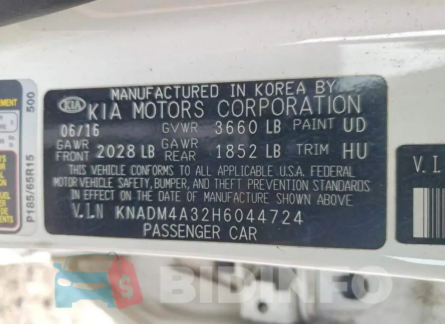 KNADM4A32H6044724 Photo# 12