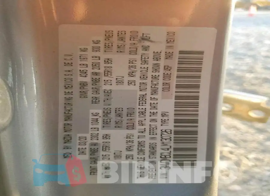 3MVDMBCL4LM130726 Photo# 12
