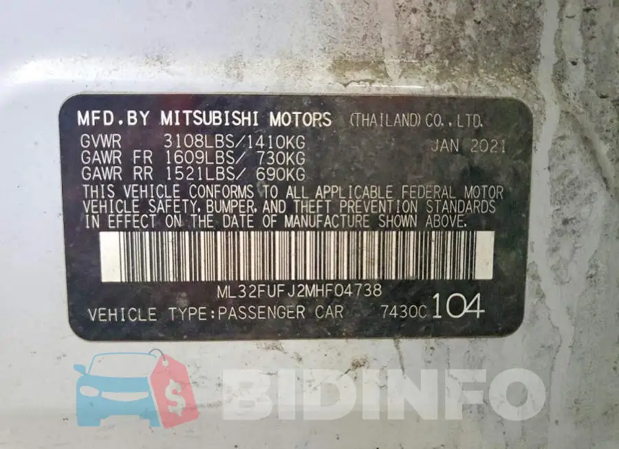ML32FUFJ2MHF04738 Photo# 12