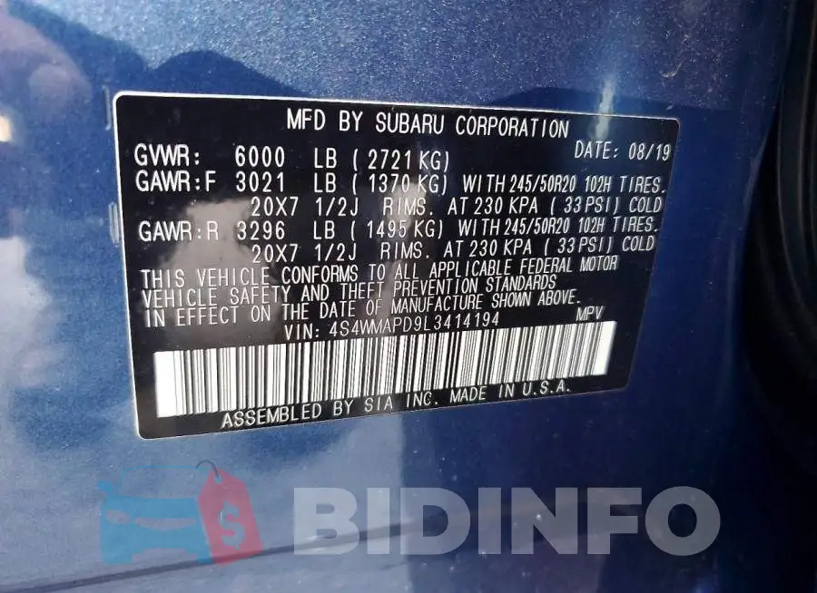 4S4WMAPD9L3414194 Photo# 12
