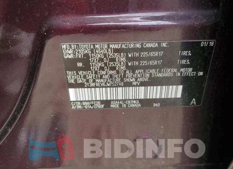 2T3RFREV6JW752748 Photo# 13