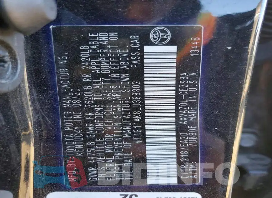 4T1G11AK8LU388802 Photo# 13