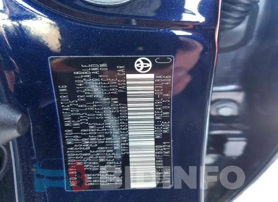 5YFB4MDE6SP280087 Photo# 12