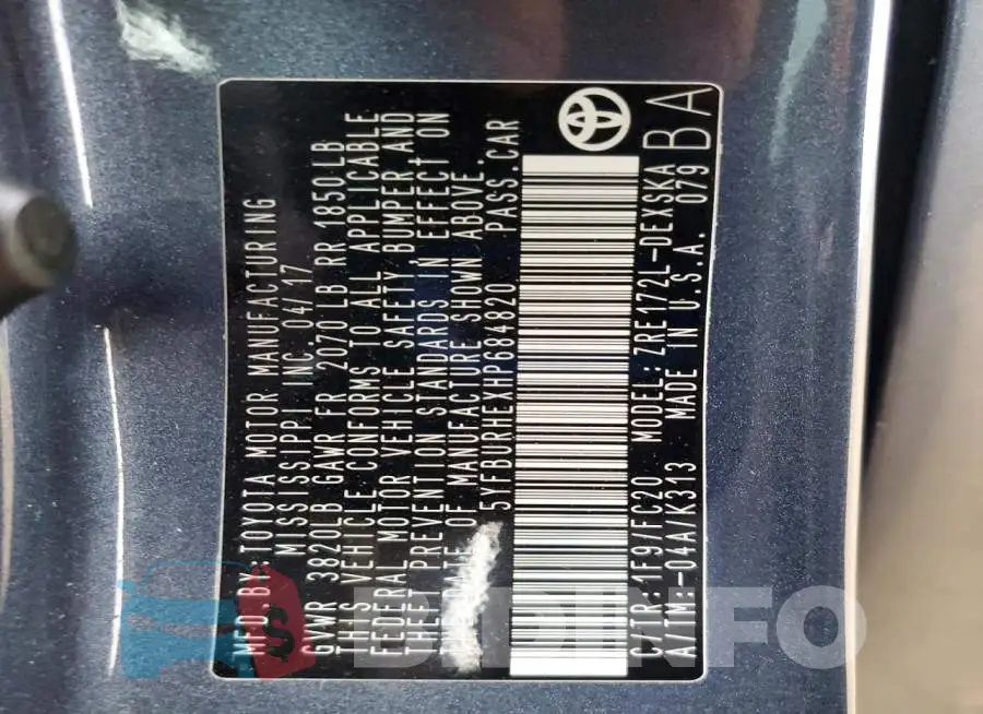 5YFBURHEXHP684820 Photo# 12
