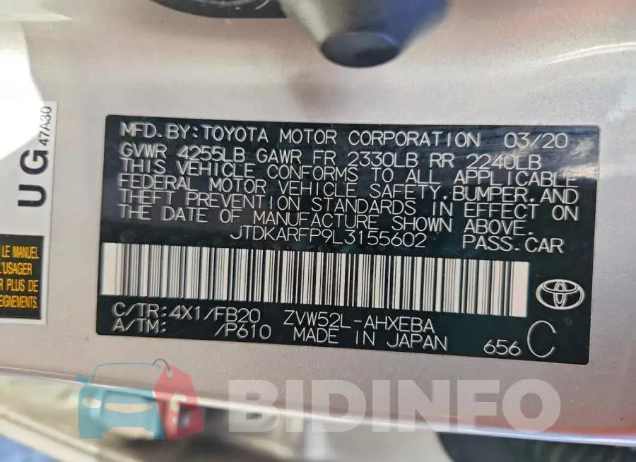 JTDKARFP9L3155602 Photo# 12