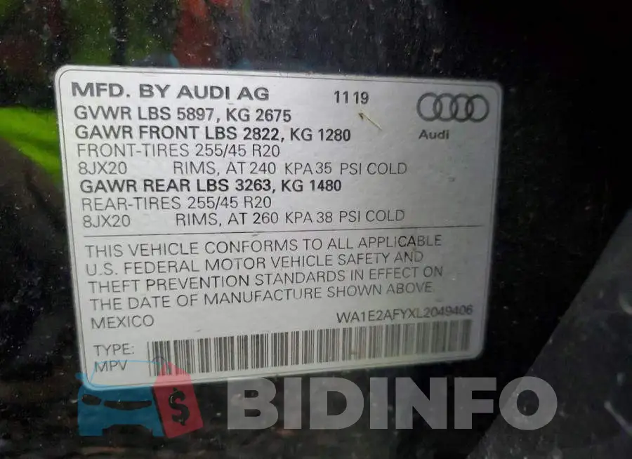 WA1E2AFYXL2049406 Photo# 13