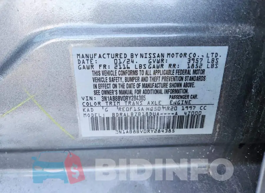 3N1AB8BV0RY284385 Photo# 12