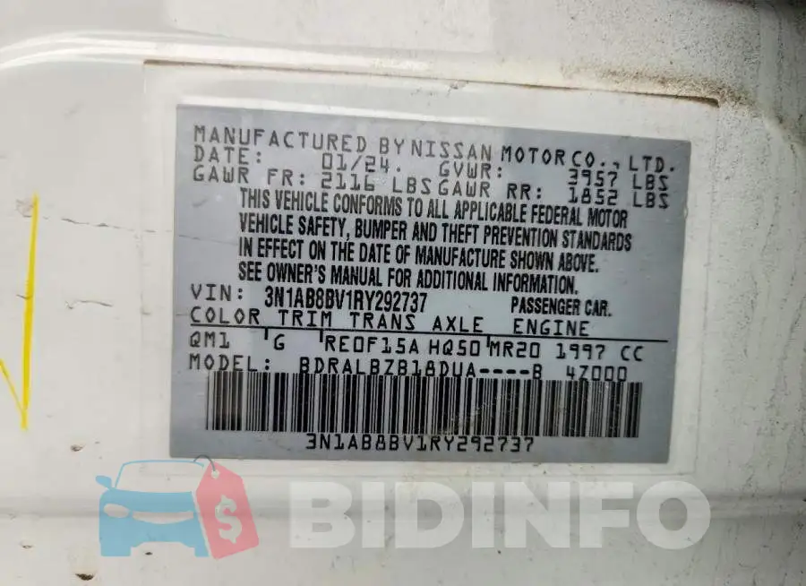 3N1AB8BV1RY292737 Photo# 13