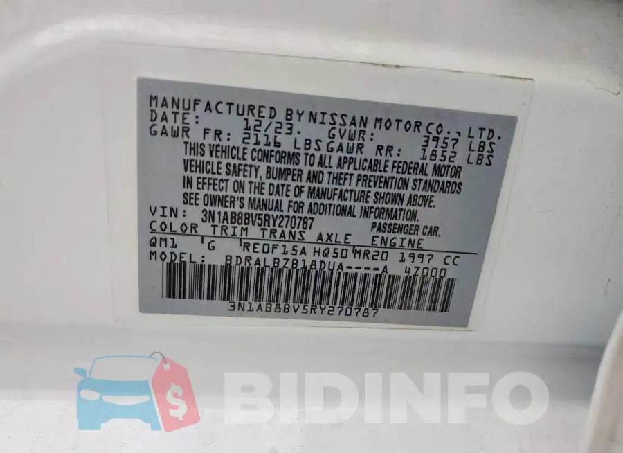 3N1AB8BV5RY270787 Photo# 12