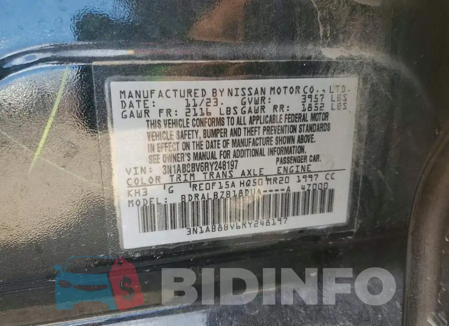 3N1AB8BV6RY248197 Photo# 12