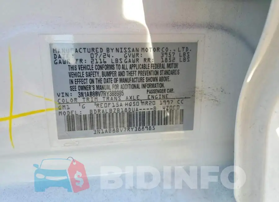3N1AB8BV7RY388985 Photo# 12
