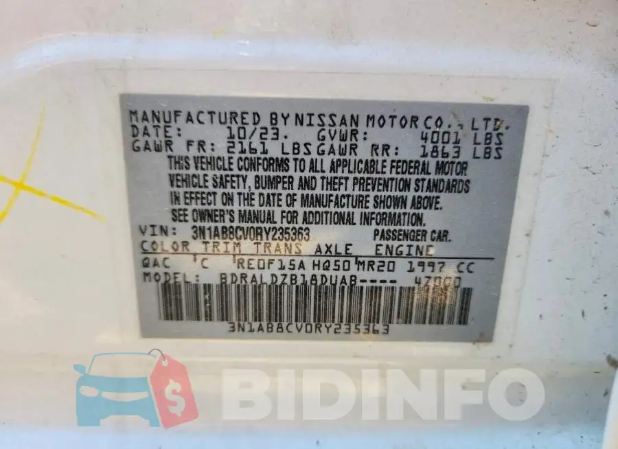 3N1AB8CV0RY235363 Photo# 12