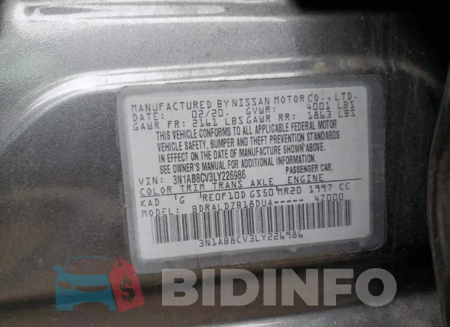 3N1AB8CV3LY226986 Photo# 13