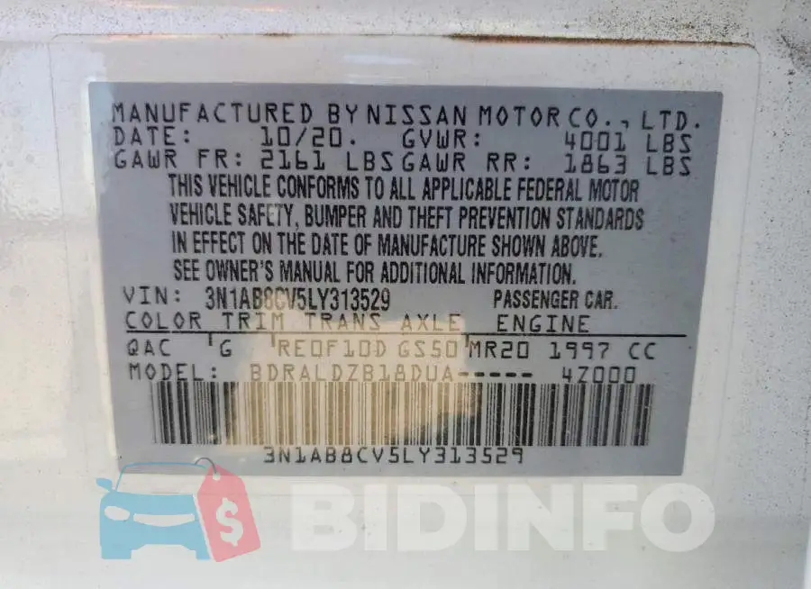 3N1AB8CV5LY313529 Photo# 12