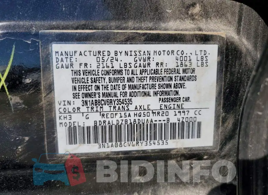 3N1AB8CV6RY354535 Photo# 12