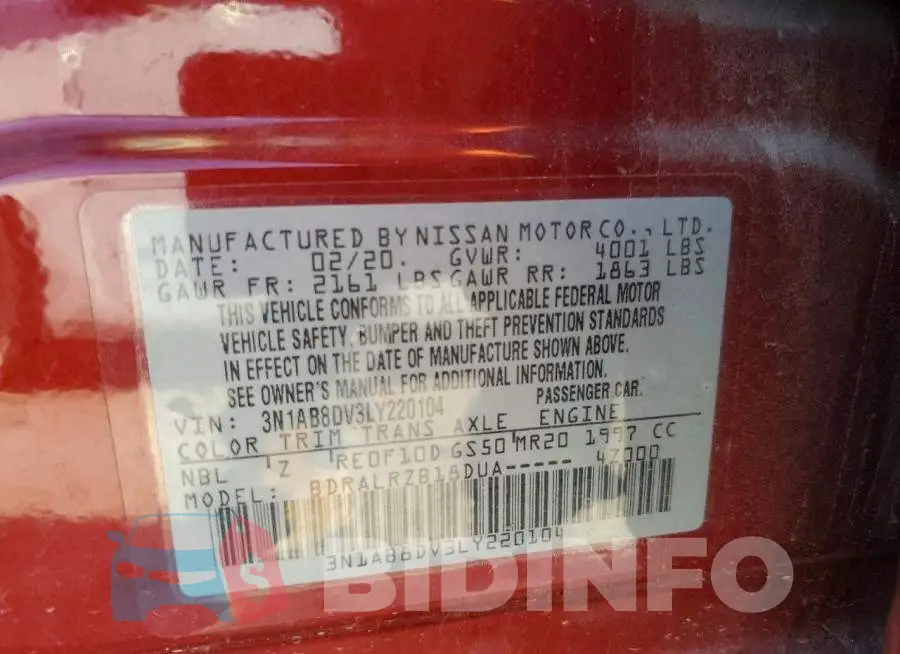 3N1AB8DV3LY220104 Photo# 13