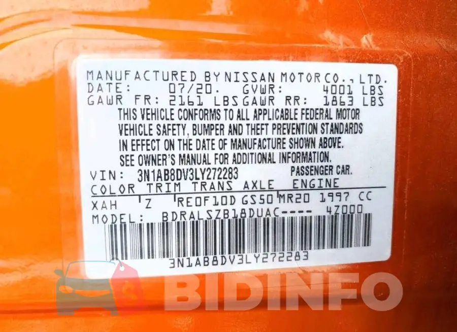 3N1AB8DV3LY272283 Photo# 12