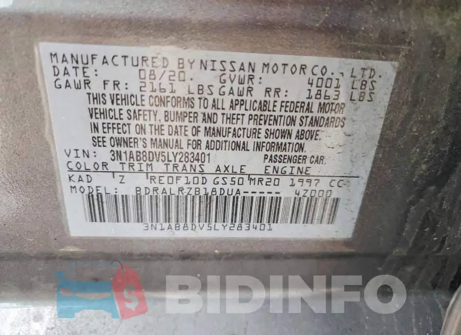 3N1AB8DV5LY283401 Photo# 12