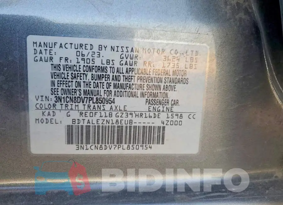 3N1CN8DV7PL850954 Photo# 12
