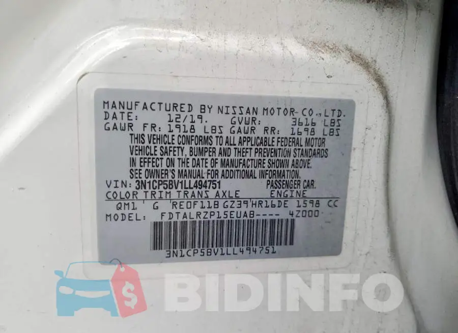 3N1CP5BV1LL494751 Photo# 12