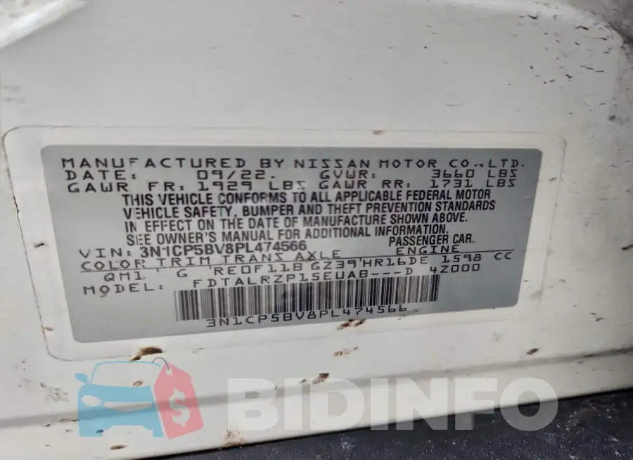 3N1CP5BV8PL474566 Photo# 13