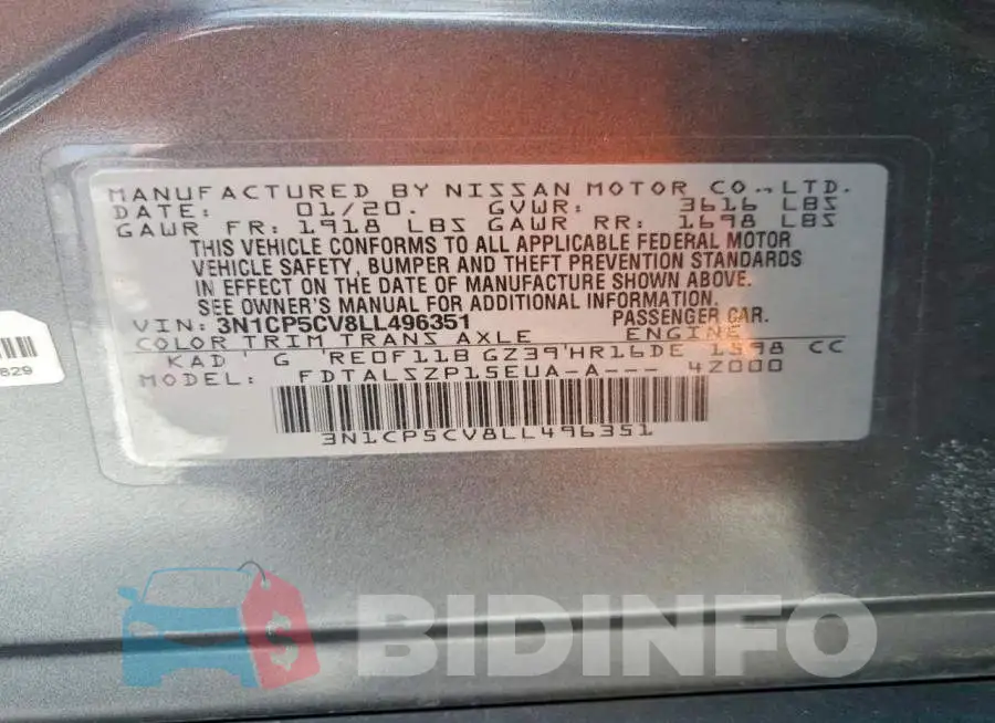 3N1CP5CV8LL496351 Photo# 13