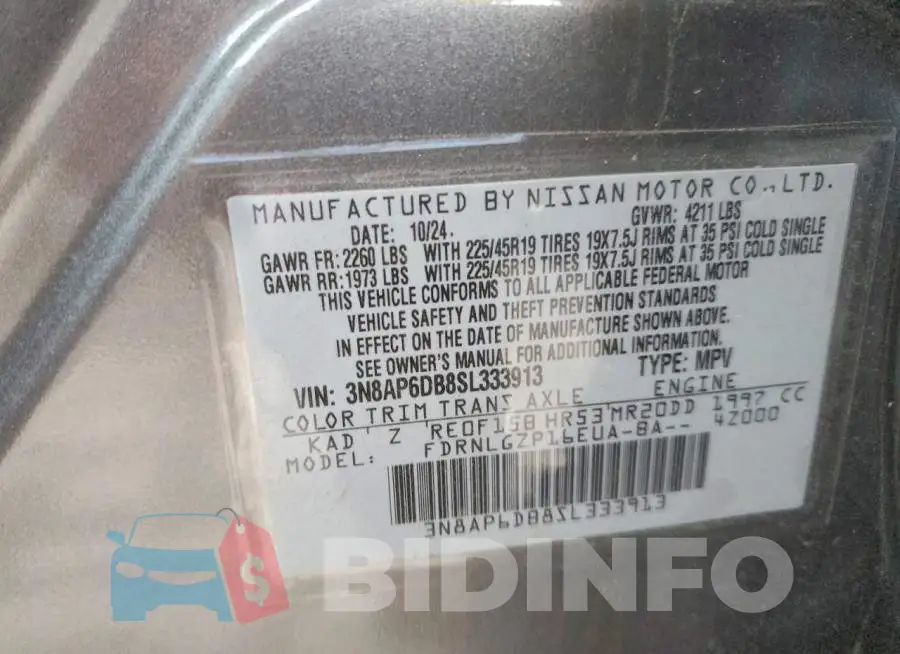3N8AP6DB8SL333913 Photo# 13