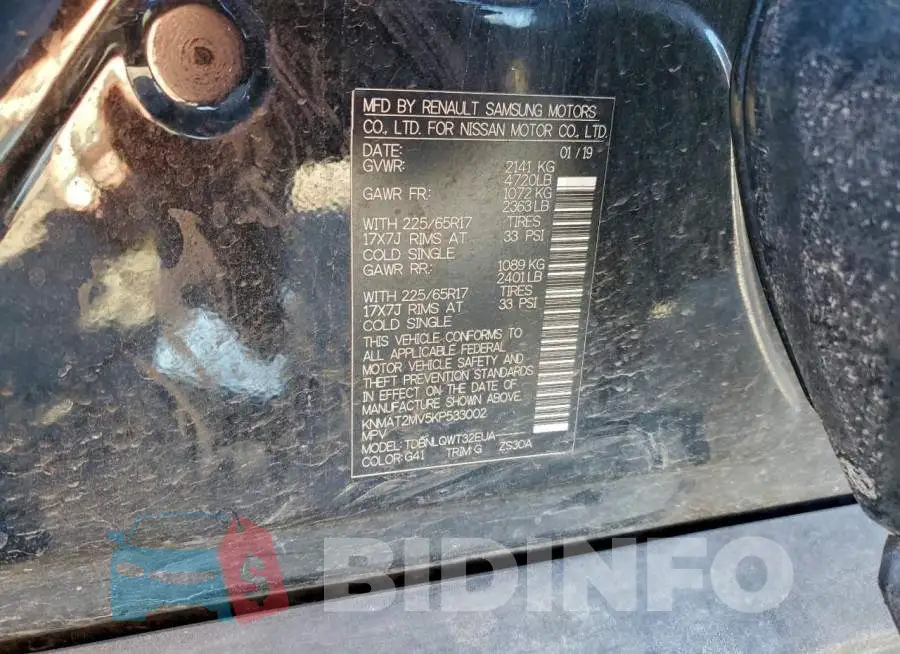 KNMAT2MV5KP533002 Photo# 13