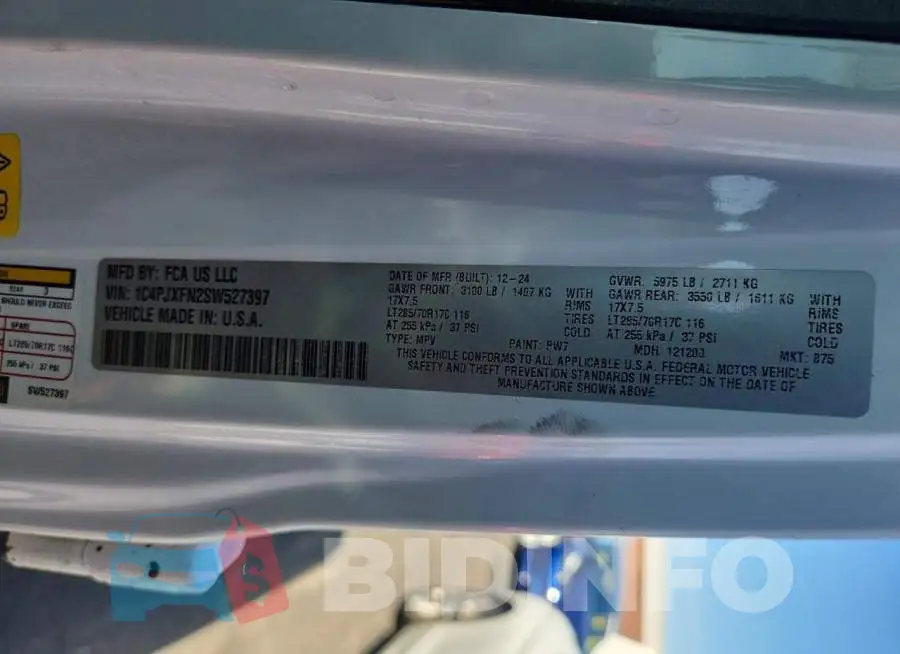 1C4PJXFN2SW527397 Photo# 12