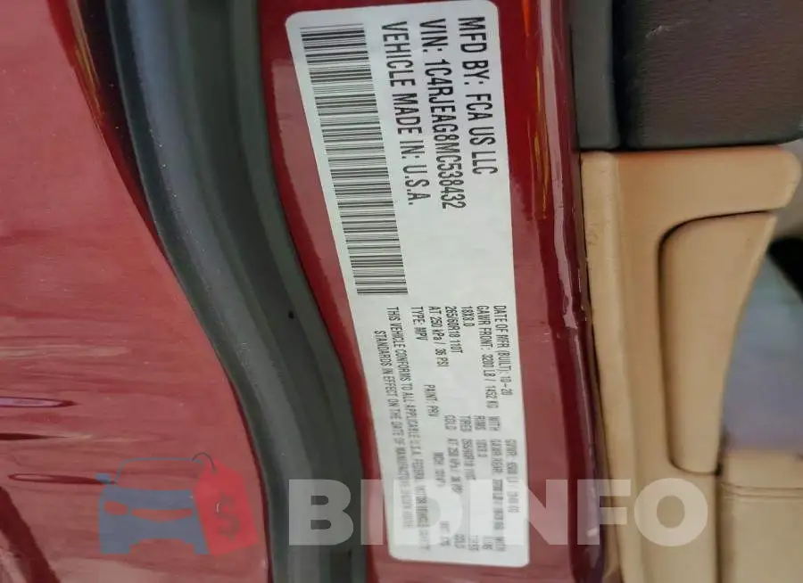 1C4RJEAG8MC538432 Photo# 13