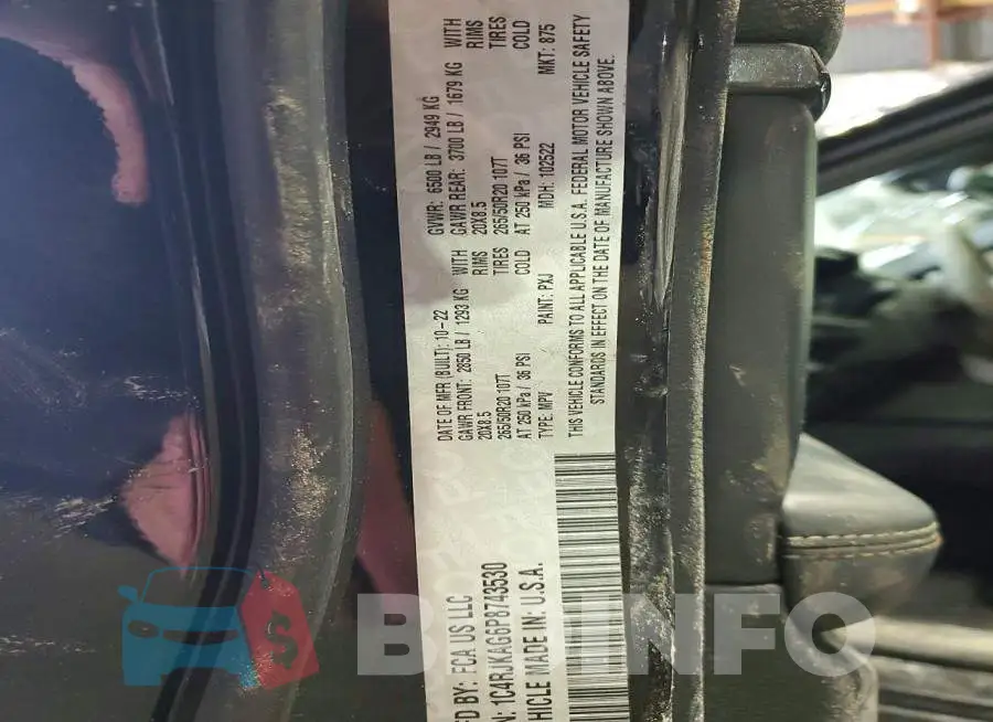 1C4RJKAG6P8743530 Photo# 13