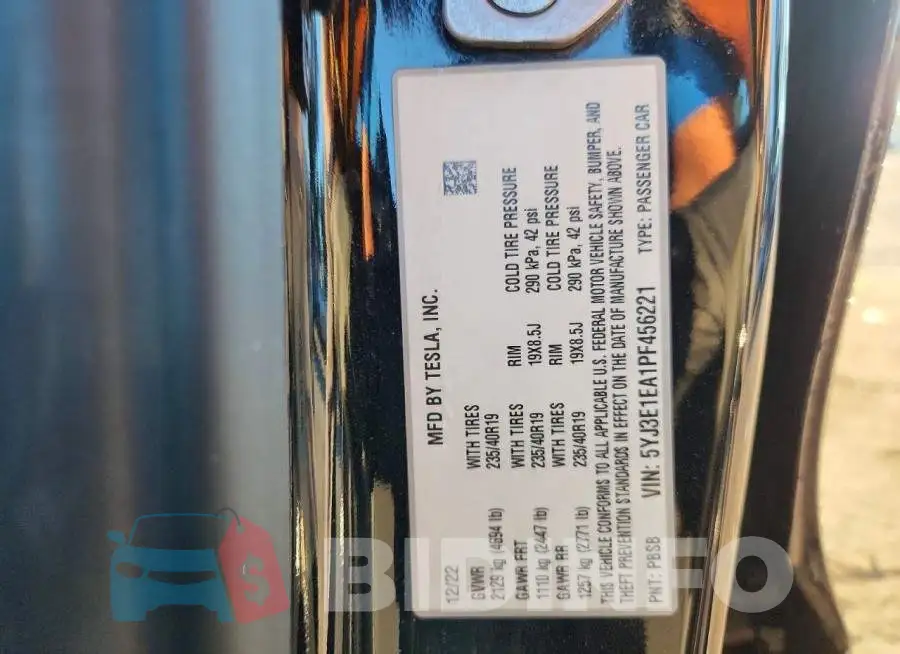 5YJ3E1EA1PF456221 Photo# 12