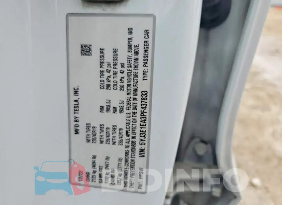 5YJ3E1EA3PF437833 Photo# 12